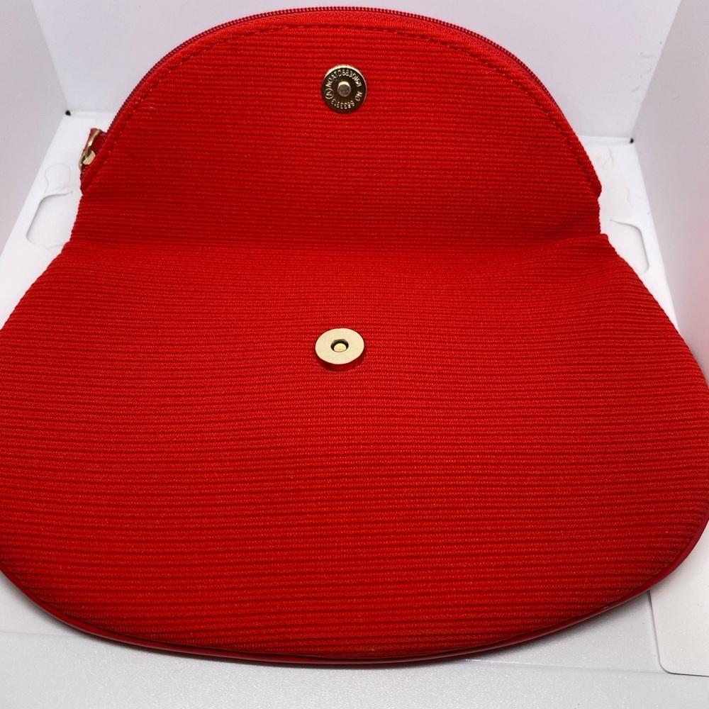 Giorgio Armani Red Crescent Clutch Wristlet - Picture 8 of 11